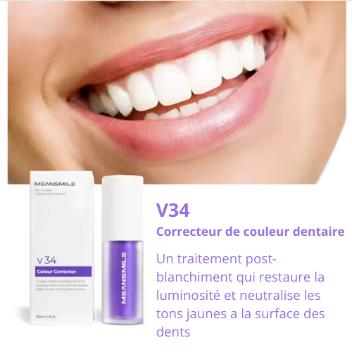 MEANSMILE v43 :Correcteur de Couleur pour des Dents Plus Blanches