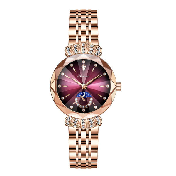 Montre à la mode Diamond Moon Star pour femme